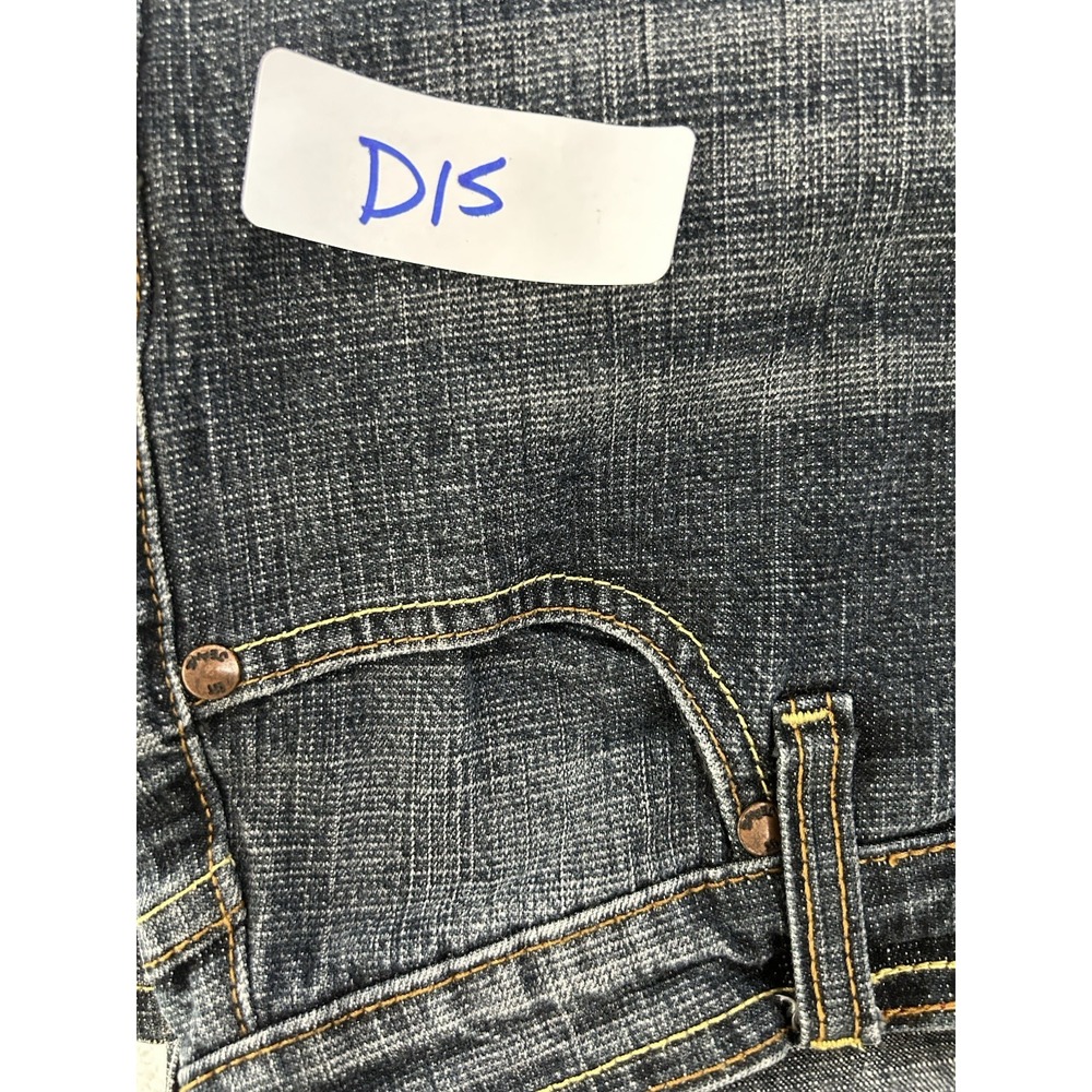 Vintage !iT Jeans Flare Jeans Womens Size 3/4 Y2K Grunge High Slit Raw Hem 00s - Picture 9 of 9